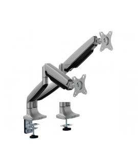 Ewent Soporte de Mesa con Doble Brazo Articulado para Monitores hasta 35" - Giratorio e Inclinable - Gestion de Cables - Peso Ma