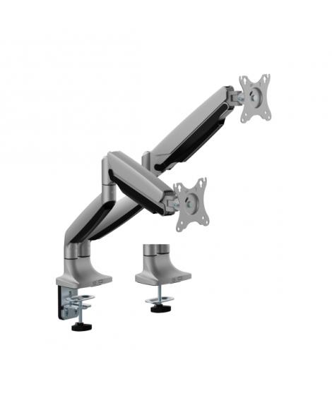 Ewent Soporte de Mesa con Doble Brazo Articulado para Monitores hasta 35" - Giratorio e Inclinable - Gestion de Cables - Peso Ma