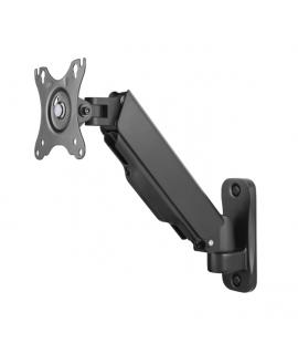 Ewent Soporte de Pared con Brazo Articulado para Monitor hasta 34" - Resorte de Gas - Giratorio e Inclinable - Gestion de Cables
