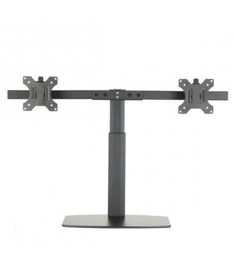 Ewent Soporte de Mesa para Dos Monitores hasta 27" - Resorte de Gas - Giratorio e Inclinable - Gestion de Cables - Peso Maximo d