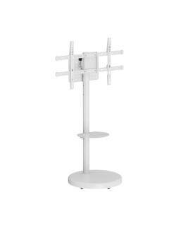 Ewent Soporte de Suelo para TV hasta 86" - Bandeja Auxiliar - Altura Ajustable - Gestion de Cables - VESA Maximo 600x400 - Peso 