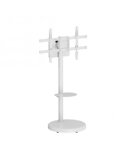 Ewent Soporte de Suelo para TV hasta 86" - Bandeja Auxiliar - Altura Ajustable - Gestion de Cables - VESA Maximo 600x400 - Peso 