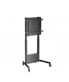 Ewent Soporte de Suelo para TV hasta 100" - Altura Ajustable - Gestion de Cables - VESA Maximo 800x600 - Peso Maximo 95kg - Rued