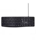 Ewent Teclado con Cable USB - Disposicion Italiana QWERTY IT - Cable de 1.35m - Teclas de Bajo Perfil y Silenciosas - Color Negr
