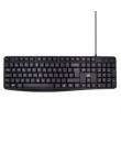 Ewent Teclado con Cable USB - Disposicion Portuguesa QWERTY PT - Cable de 1.35m - Teclas de Bajo Perfil y Silenciosas - Color Ne
