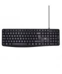 Ewent Teclado con Cable USB - Disposicion Portuguesa QWERTY PT - Cable de 1.35m - Teclas de Bajo Perfil y Silenciosas - Color Ne
