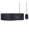 Ewent Pack Teclado + Raton para Oficina - Teclas Silenciosas de Perfil Bajo - 1000dpi - Disposicion Italiana QWERTY IT - Cable d
