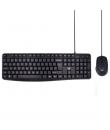 Ewent Pack Teclado + Raton para Oficina - Teclas Silenciosas de Perfil Bajo - 1000dpi - Disposicion Portuguesa QWERTY PT - Cable