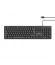 Ewent Teclado con Cable USB - Perfil Delgado - Disposicion Portuguesa QWERTY PT - Plastico ABS - Cable de 1.35m - Color Negro