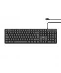 Ewent Teclado con Cable USB - Perfil Delgado - Disposicion Portuguesa QWERTY PT - Plastico ABS - Cable de 1.35m - Color Negro