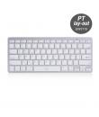 Ewent Teclado de Viaje - Modo Ahorro de Energia - Bluetooth 3.0 - Disposicion Portuguesa QWERTY PT - Alcance hasta 10m - Color P
