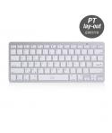 Ewent Teclado de Viaje - Modo Ahorro de Energia - Bluetooth 3.0 - Disposicion Portuguesa QWERTY PT - Alcance hasta 10m - Color P