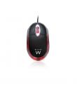 Ewent Raton Minioptico USB - Mini Raton Optico USB - 1000dpi - Cable de 1.15m - Plug and Play - 3 Botones - Color Negro