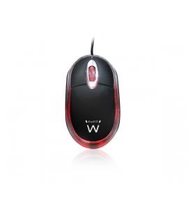 Ewent Raton Minioptico USB - Mini Raton Optico USB - 1000dpi - Cable de 1.15m - Plug and Play - 3 Botones - Color Negro