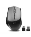 Ewent Raton Inalambrico - 2400dpi - Clic Silencioso - Bluetooth 5.1 - Receptores USB-A y C de 2.4GHz- Plug and Play - Color Negr