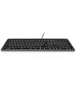 Ewent Teclado con Cable USB - Perfil Bajo - Disposicion QWERTY ES - Cable de 1.5m - Retroiluminacion - Silencioso - Cable de 1.5
