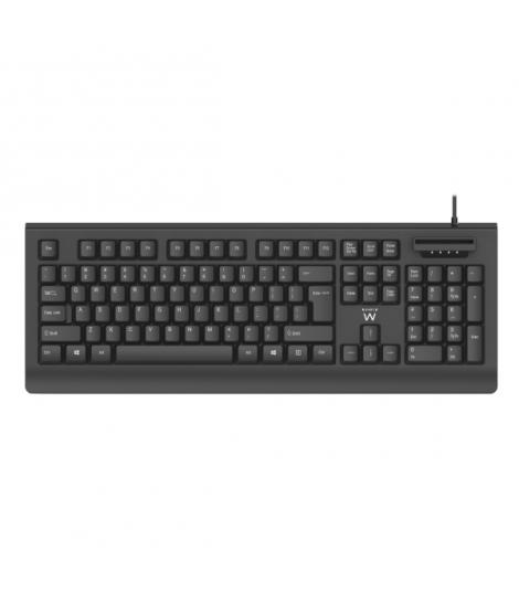 Ewent Teclado con Cable USB - Disposicion Portuguesa QWERTY PT - Cable de 1.5m - Plug and Play - Color Negro