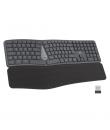 Ewent Teclado Inalambrico - Ergonomico - Bateria de Litio Recargable de 300mAh - Disposicion Eslovena QWERTZ SI - Teclas de Bajo