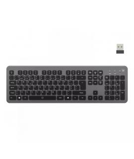 Ewent Teclado Inalambrico - Bateria de Litio Recargable de 300mAh - Disposicion Portuguesa QWERTY PT - Retroiluminacion - Teclas