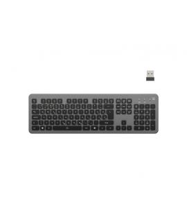 Ewent Teclado Inalambrico - Bateria de Litio Recargable de 300mAh - Disposicion Eslovena QWERTZ SI - Retroiluminacion - Teclas d