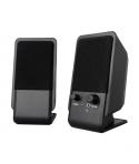 Ewent Altavoces Estereos de Sobremesa de 12W - Alimentacion USB - Jack de 3.5mm - Control de Volumen - Color Negro