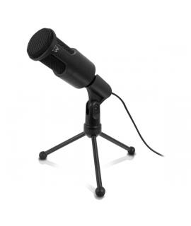 Ewent Microfono Multimedia - Cancelacion de Ruido - Jack de 3.5mm - Cable de 2m - Color Negro