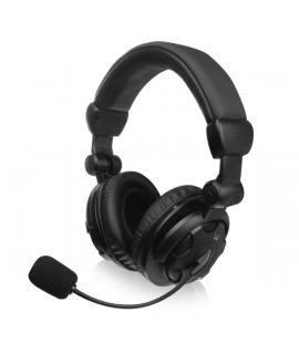 Ewent Auriculares Estereo Cubreorejas - Microfono Integrado - Control de Volumen - Cable de 1.85m - Color Negro