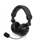 Ewent Auriculares Estereo Cubreorejas - Microfono Integrado - Control de Volumen - Cable de 1.85m - Color Negro