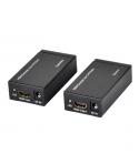 Ewent Pack Extensor HDMI por Cable UTP - hasta 60 Metros - Resolucion 1080P con Cable Cat6 - Color Negro
