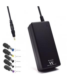 Ewent Cargador Especifico para Portatiles HP - 65W de Potencia - 5 Clavijas Intercambiables - Color Negro