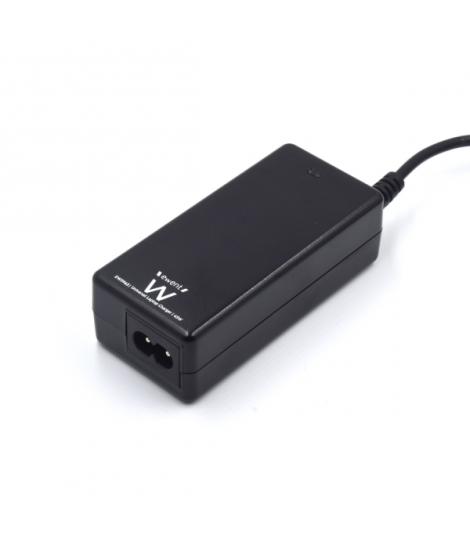 Ewent Cargador Universal para Portatil de 45W - 8 Clavijas Intercambiables - Gestion Inteligente de Corriente - Color Negro