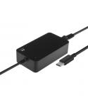 Ewent Cargador Universal para Portatil de 45W con USB-C - Power Delivery - Longitud de Cable Total de 2.75m - Color Negro