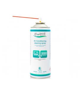 Ewent Spray de Limpieza para Aire Acondicionado - Aerosol de Espuma Activa - Neutraliza Olores - Color Transparente