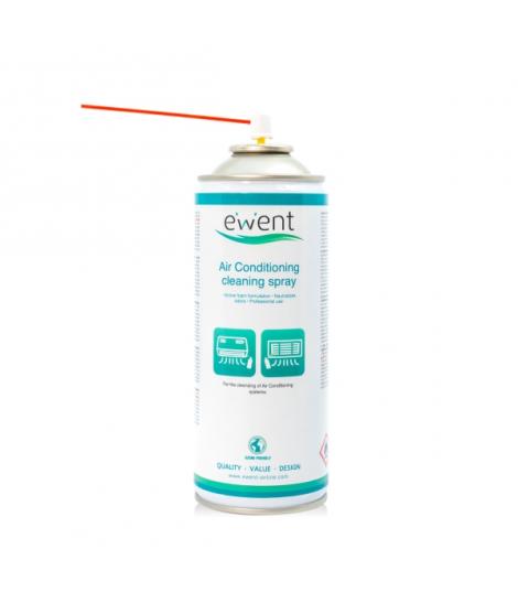 Ewent Spray de Limpieza para Aire Acondicionado - Aerosol de Espuma Activa - Neutraliza Olores - Color Transparente
