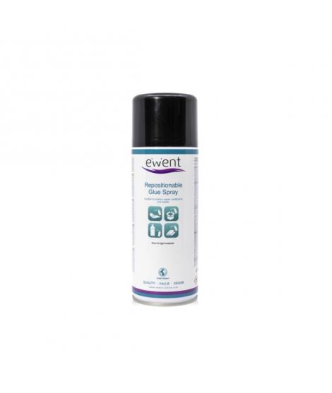 Ewent Spray de Pegamento Reposicionable - Secado Rapido - 395gr - Color Transparente