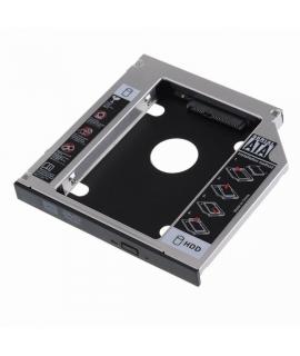 Ewent Adaptador Disco Duro de 7/9.5mm para Unidad Optica de 12.7mm en Portatil - Velocidad de Transferencia hasta 6 Gbps - Compa
