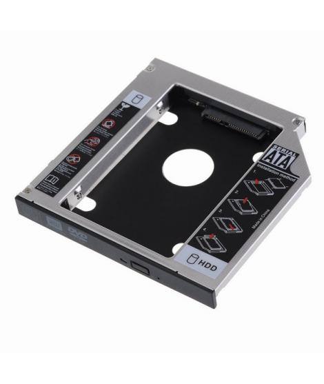 Ewent Adaptador Disco Duro de 7/9.5mm para Unidad Optica de 12.7mm en Portatil - Velocidad de Transferencia hasta 6 Gbps - Compa