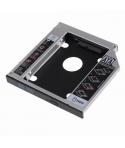Ewent Adaptador Disco Duro de 7/9.5mm para Unidad Optica de 12.7mm en Portatil - Velocidad de Transferencia hasta 6 Gbps - Compa