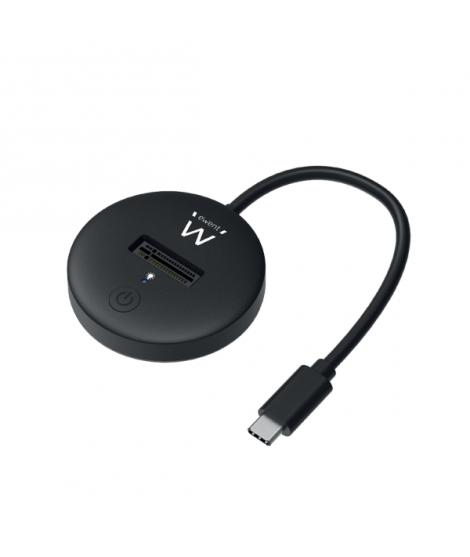 Ewent Estacion de Docking para SSD M.2 NVME - Soporte UASP y TRIM - Cable de 50cm - Color Negro