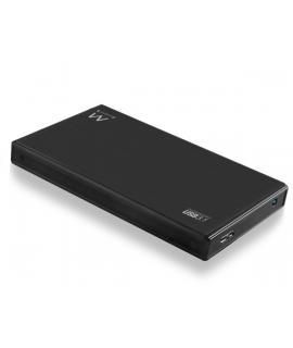 Ewent Carcasa Externa para HDD/SSD de 2.5" SATA - USB 3.2 Gen1 - Aluminio - Cable de 60cm - Indicador LED - Color Negro