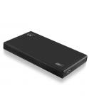 Ewent Carcasa Externa para HDD/SSD de 2.5" SATA - USB 3.2 Gen1 - Aluminio - Cable de 60cm - Indicador LED - Color Negro