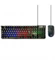 Ewent Pack Teclado + Raton Gaming - Iluminacion RGB - Disposicion Italiana QWERTY IT - 3600dpi - 12 Teclas Multimedia - Cable de