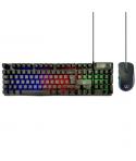 Ewent Pack Teclado + Raton Gaming - Iluminacion RGB - Disposicion Italiana QWERTY IT - 3600dpi - 12 Teclas Multimedia - Cable de