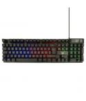 Ewent Teclado Gaming de Membrana - Iluminacion RGB - Disposicion Portuguesa QWERTY PT - Cable de 1.5m - 12 Teclas Multimedia - C