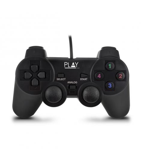 Ewent Mando/Gamepad USB - 13 Botones - 2 Palancas Analogicas - D-Pad de 8 Vias - Cable de 1.5m - Color Negro