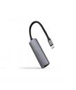 Nanocable Adaptador de Red USB-C a Ethernet Gigabit 10/100/1000 Mbps - USB-C 100W - Aluminio - 18cm - Color Gris