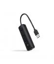 Nanocable Adaptador de Red USB 3.0 a Ethernet Gigabit 10/100/1000 Mbps - Hub 3xUSB-A 3.0 - 15cm - Color Negro