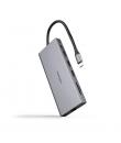 Nanocable HUB USB-C 12 en 1 - Conversor USB-C 3.1 a 3 x USB-A 3.2 + 3 x USB-C 3.2 + USB-C PD 100W + 2 x HDMI 4K@60Hz + DP 4K@60H