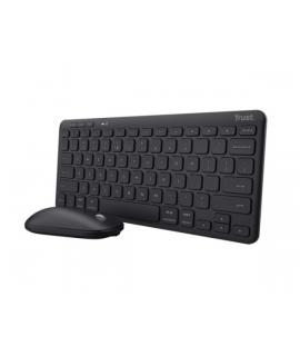 Trust Lyra Pack de Teclado y Mouse Inalambrico Bluetooth - Multidispositivo - Uso Ambidiestro - Color Negro