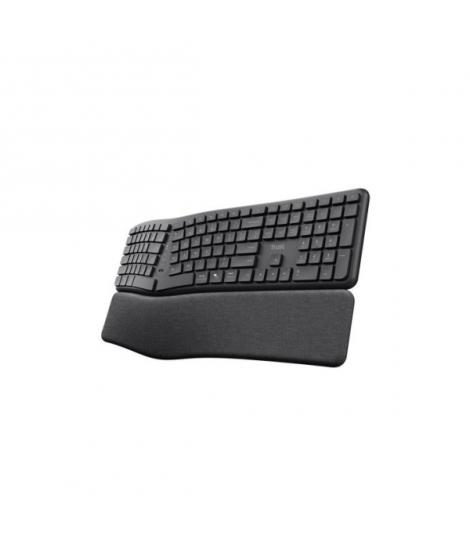 Trust Keyra Teclado Inalambrico Bluetooth - Multidispositivo - Teclas Ergonomicas y Silenciosas - Coloe Negro
